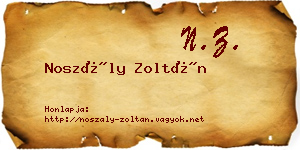 Noszály Zoltán névjegykártya